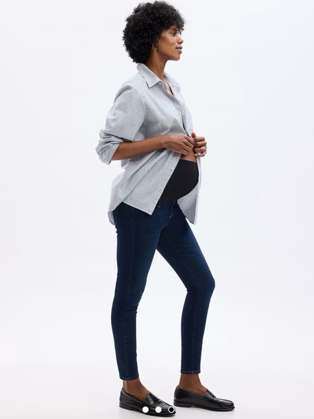 Jean de maternité moulant en denim Washwell avec panneau intégral